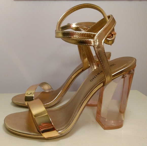call it spring rose gold heels